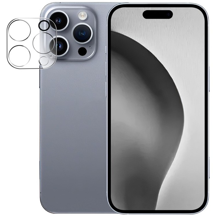 Стъклен Протектор за Камера на iPhone 16 Pro Max, Прозрачен