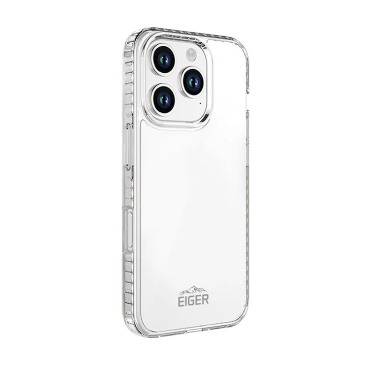 Husa de protectie Eiger, Ice, Grip pentru iPhone 16 Pro Max, Clear