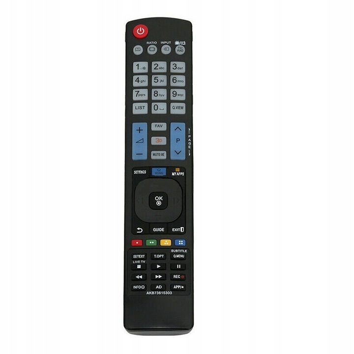 CARDSPLITTER универсално дистанционно за LG TV, модел AKB73615303, 3D, Smart TV, черно