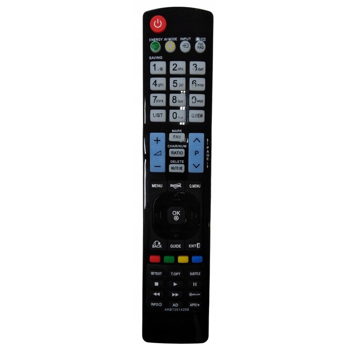 CARDSPLITTER дистанционно управление AKB72914208 за LG TV, 433MHz, 10m, черно