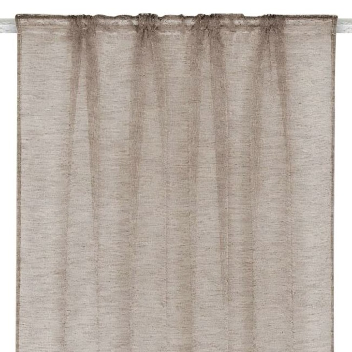 Dekoratív ablakfüggöny bézs csíkkal 140x140cm