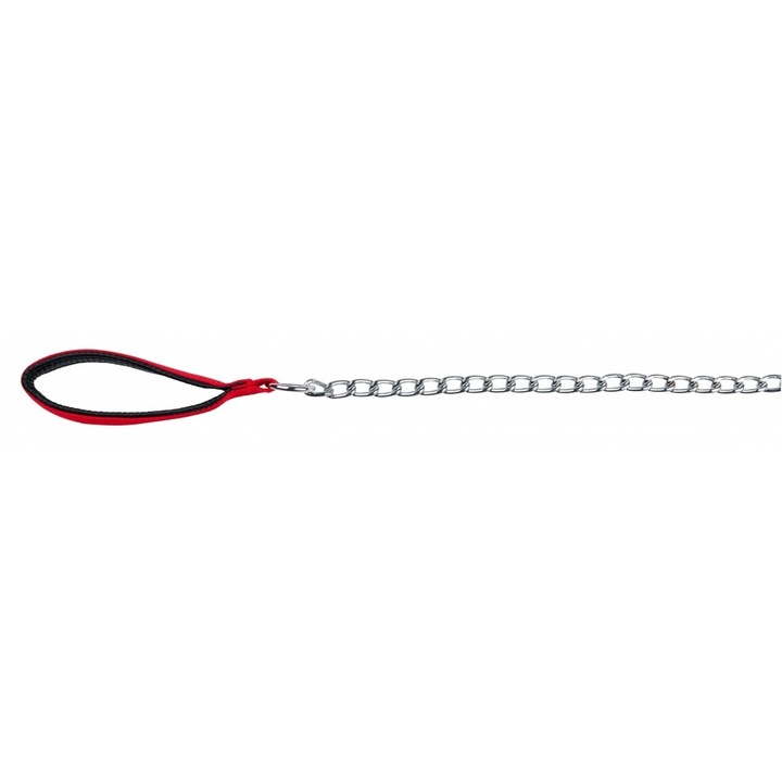 Повод Trixie Classic Chain Leash With Strap Handle 1.00 m/4.0 mm, Червен 14033