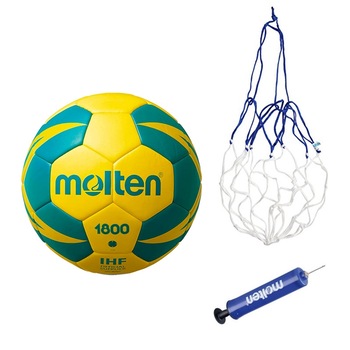 Minge handbal Molten X1800, recomanda pentru antrenament, marime 1, pompa si plasa Minge handbal Molten X1800, recomanda pentru antrenament, marime 1, pompa si plasa