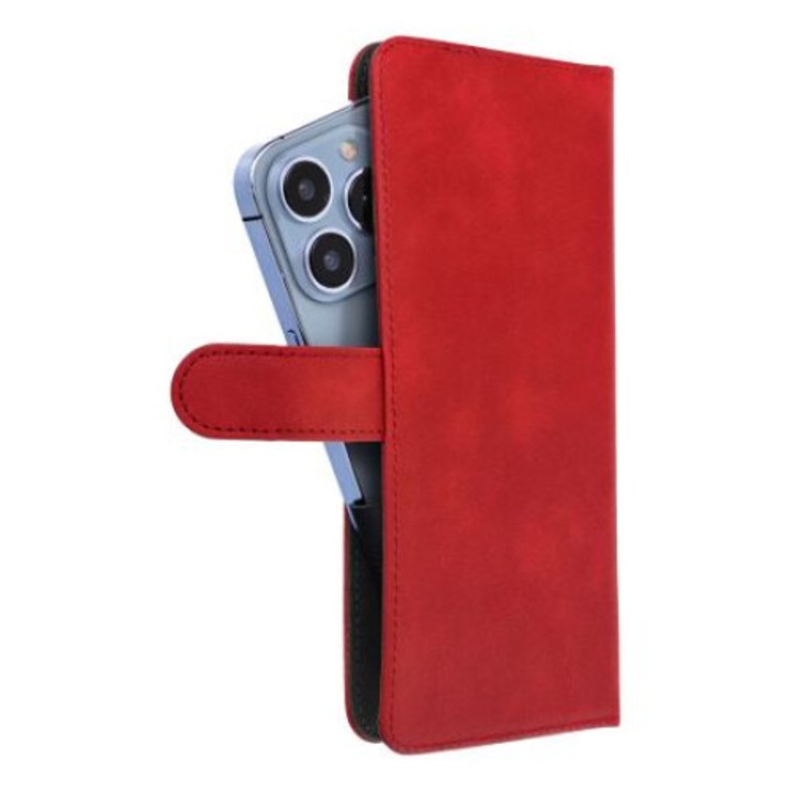 Case fixGuard Univerzális könyves tok COMMON L méretű IPHONE 6 PLUS / 7 PLUS / 8 PLUS / XS MAX / 11 PRO MAX / SAMSUNG S20 FE / S21 FE / S10 PLUS / A10 / A32 / A54 / XIAOMI 12 LITE / HUAWEI P30 PRO piros telefonokhoz