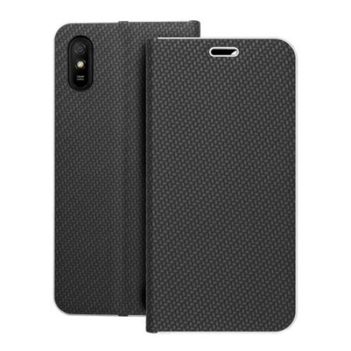 Калъф fixGuard LUNA Book Carbon за Xiaomi Redmi 9AT / Redmi 9A black