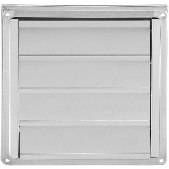 Grilaj de ventilatie, 100mm, inox, cu protectie pentru teava, fixare cu suruburi