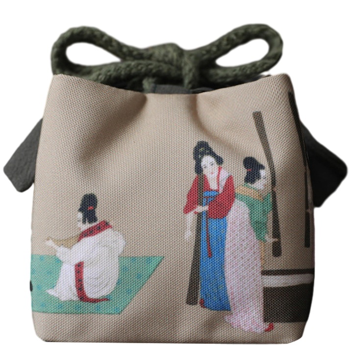 Geanta Portabila pentru Ceai, Material Canvas, Capacitate Mare, Pliabila