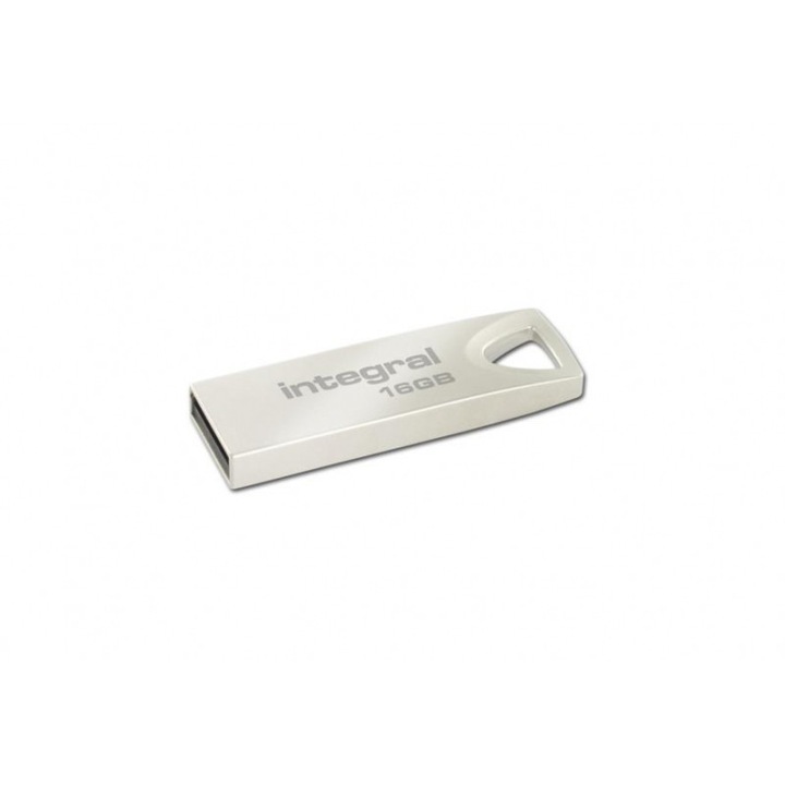 Integral 16GB USB2.0 DRIVE ARC METAL USB flash meghajtó USB A típus 2.0 Ezüst (INFD16GBARC)