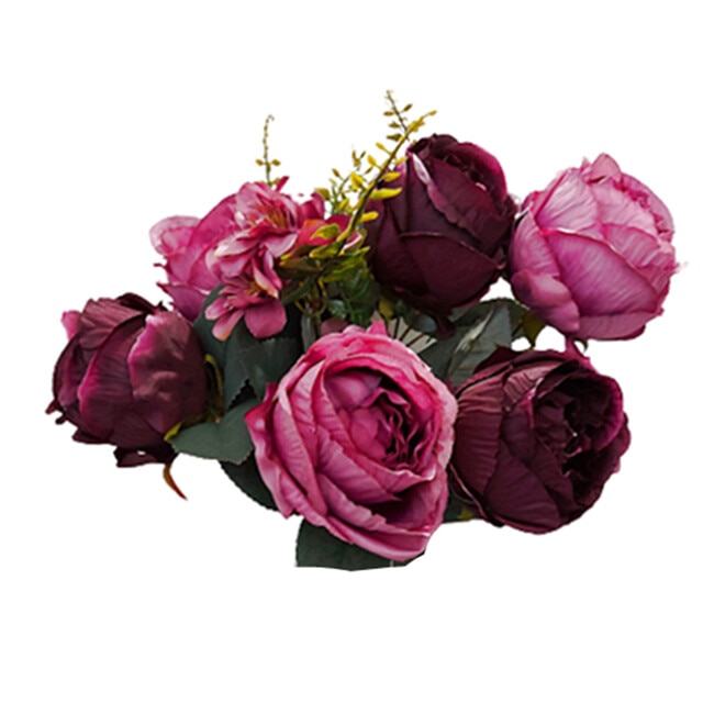 Buchet trandafiri artificiali mov / lila Berenice 45cm, Vintage