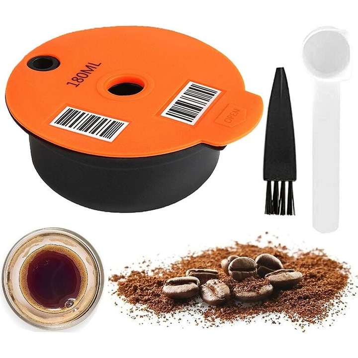 Capsule de cafea reutilizabile, aroma intensificata, fara chimicale, set de capsule pentru masini de cafea
