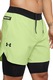 Under Armour, Pantaloni scurti 2in1 pentru antrenament Vanish Elite, Negru/Verde fistic