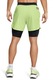 Under Armour, Pantaloni scurti 2in1 pentru antrenament Vanish Elite, Negru/Verde fistic