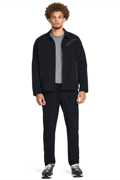 Under Armour, Jacheta cu buzunare cu fermoar, pentru antrenament, Negru