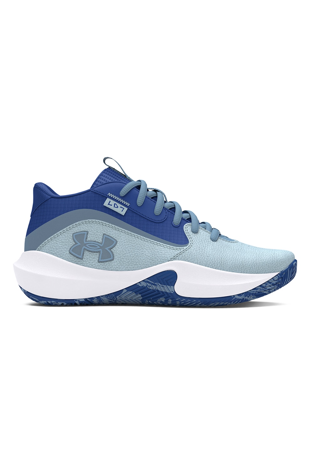 Under Armour, Pantofi pentru baschet Lockdown 7, Albastru inchis, Albastru glaciar, 38 EU