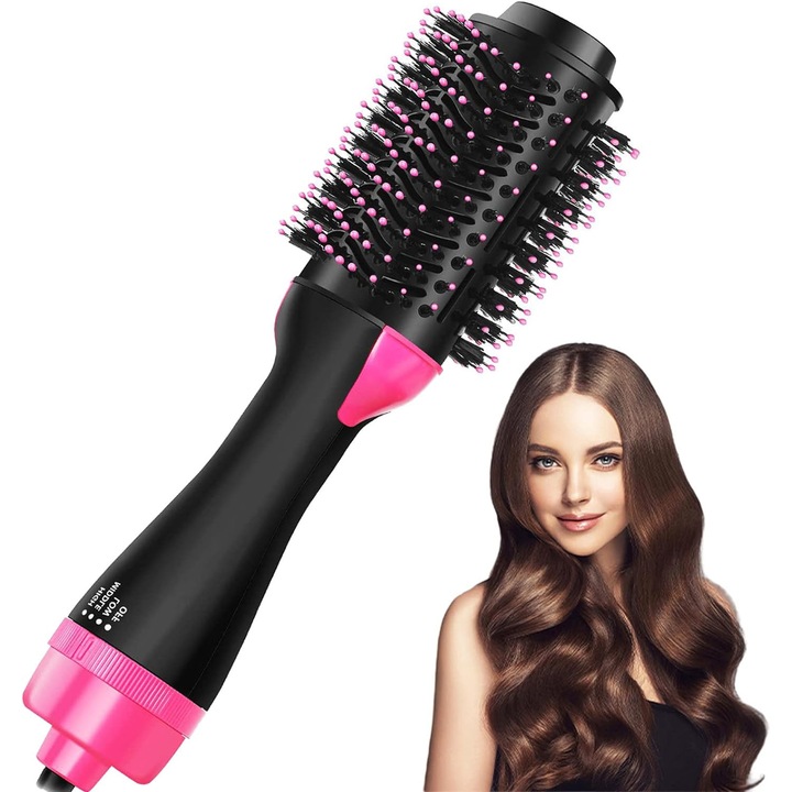 Сешоар и четка Latauar, черен / розов