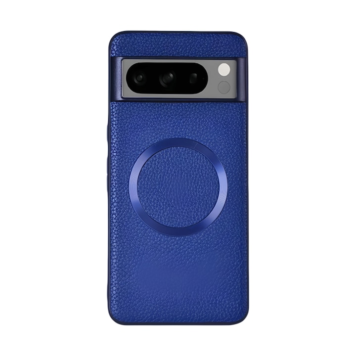 Husa protectie telefon, Plastic, Antisoc, Compatibila MagSafe, Pentru Google Pixel 9 Pro XL, Albastru