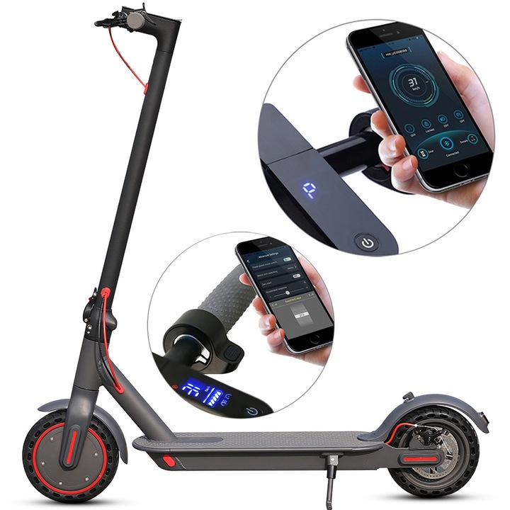 Elektromos roller JUICEASE 365GO, 350W, 8,5", 36V, 7,8Ah, Autonómia 20km, Max sebesség 31 km/h, Vízállóság IP65, 120kg, APP, Összecsukható