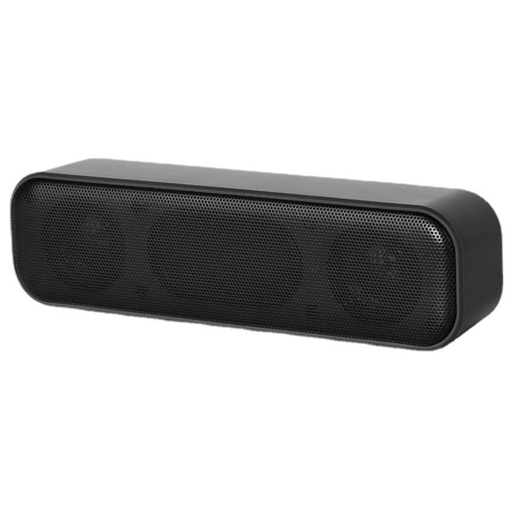 PC mini soundbar hangszóró, USB, 3D sztereó, fekete, kompakt