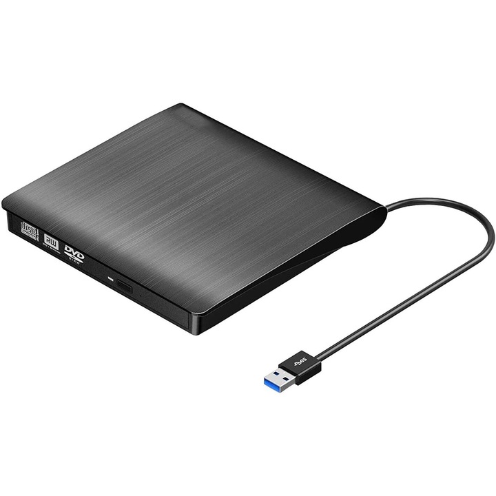 Външно устройство DVD Writer BGHYHYHI, USB 3.0, черно, за лаптоп и десктоп