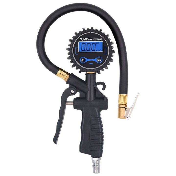 Tester presiune pneuri, digital, LCD, 255 PSI, portabil