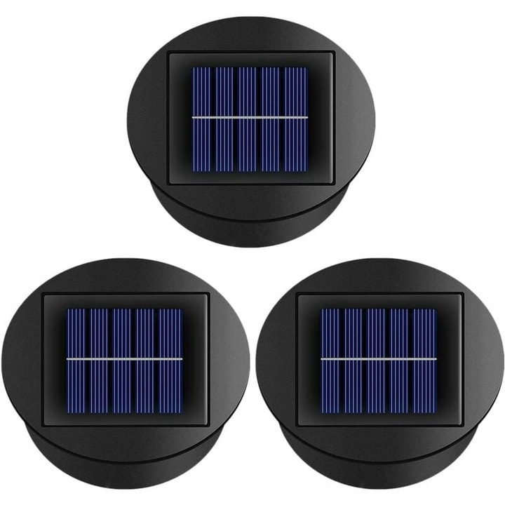 Napelemes lámpa csere felső része LED-del, a kerek függőlámpa rész, ami a vízálló akkumulátorház felső fedele.