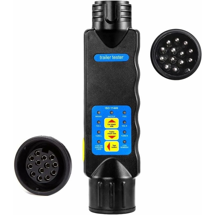 Тестер за окабеляване за теглич с 13 пина, 12V