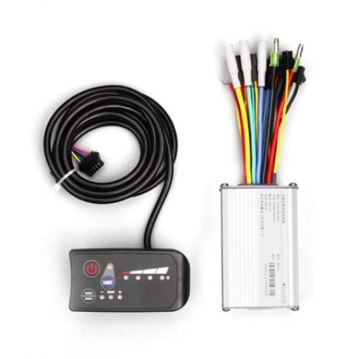 Контролер за електрически велосипед, QttvbTna, 250W/350W, LED, 86x52x30mm, комплект