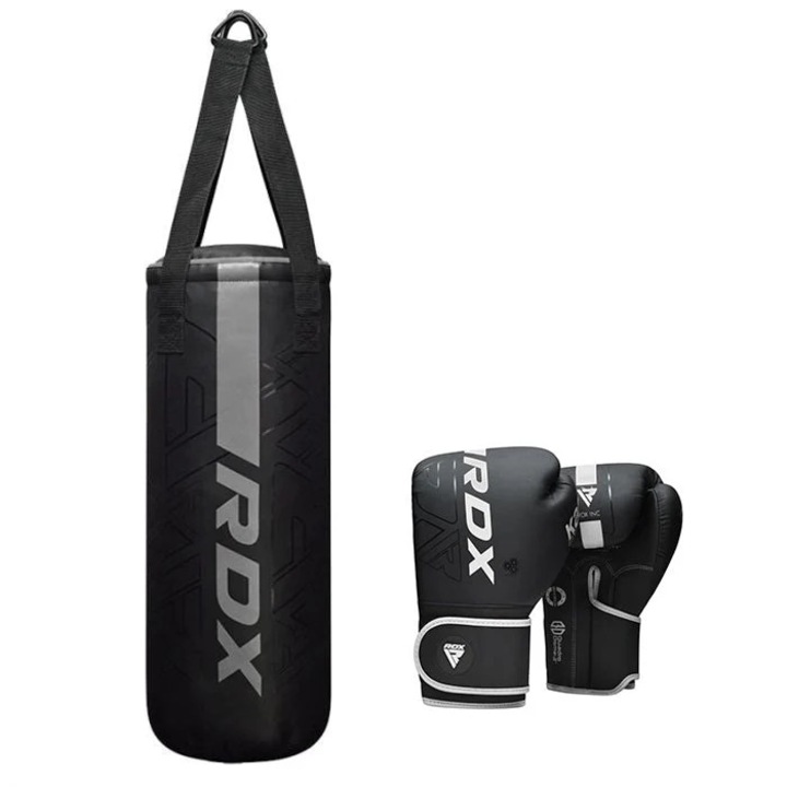 RDX F6 2FT KARA Детски боксов чувал и ръкавици 6 OZ, сребрист, обикновен