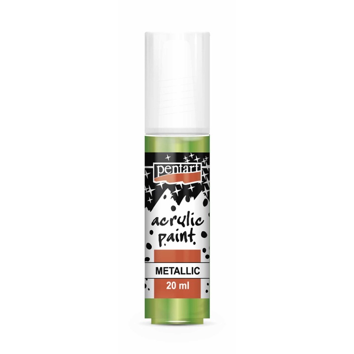 Vopsea acrilica metalizata 20 ml verde deschis
