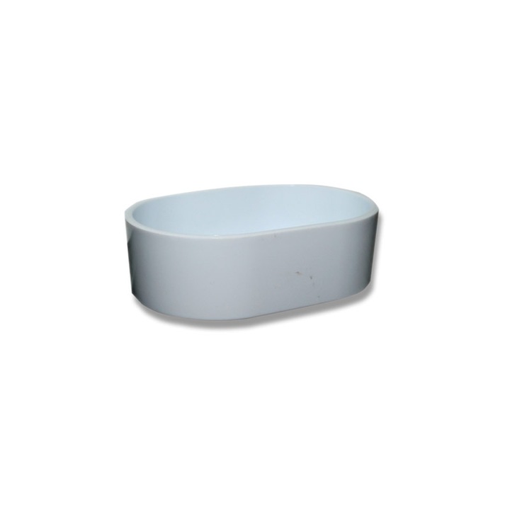 Hranitor oval pentru pasari, Biotur, alb, 11x7.5x3.5 cm