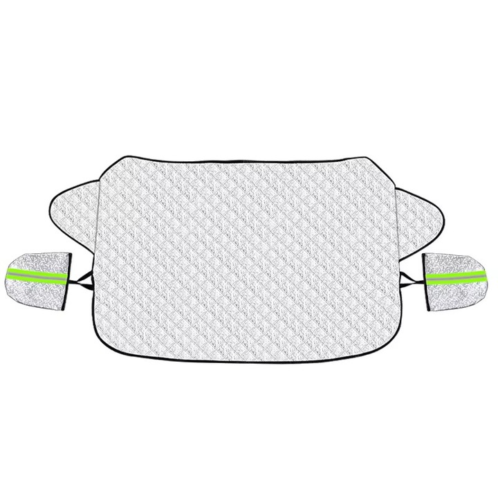 Coperti pentru parbriz auto, magnetic, argintiu, 147x100cm, set