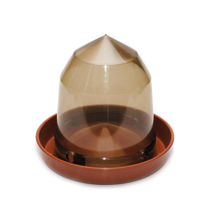 Rezervor de apa si mancare pentru pasari, Biotur, material non-toxic, maro