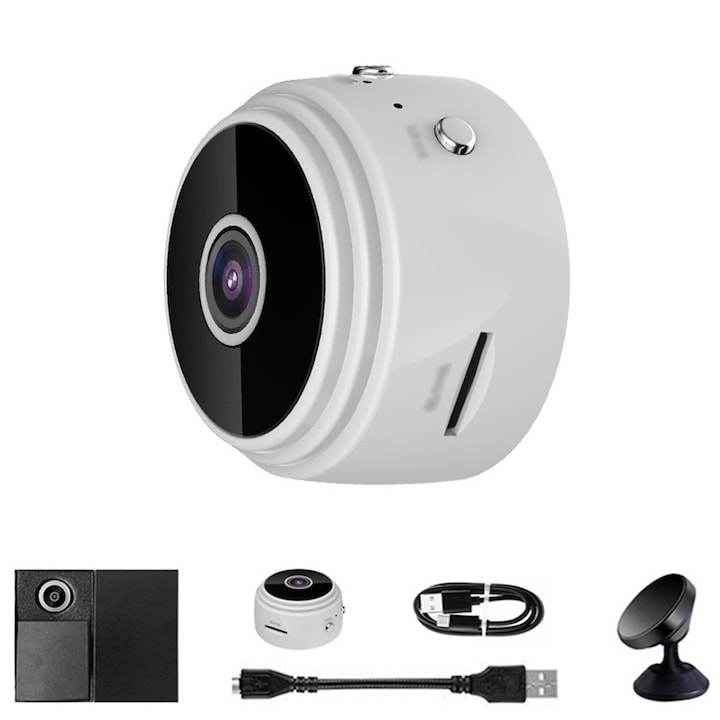 Camera spion pentru corp, HD, 29.5 x 31 x 95 mm, Negru