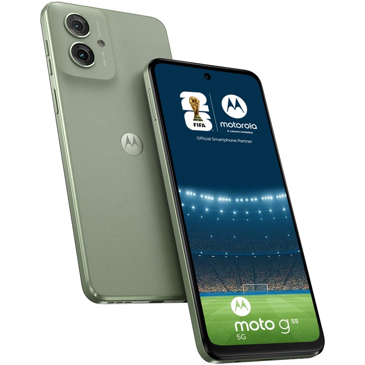 Смартфон Motorola Moto g55, 256GB, 8GB RAM, 5G, Smoky Green