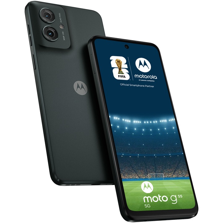 Смартфон Motorola Moto g55, 256GB, 8GB RAM, 5G, Forest Grey