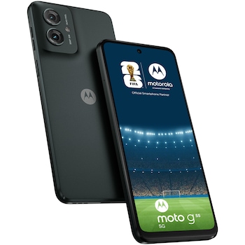 Telefon mobil Motorola Moto g55, Dual SIM, 256GB, 8GB RAM, 5G, Forest Grey