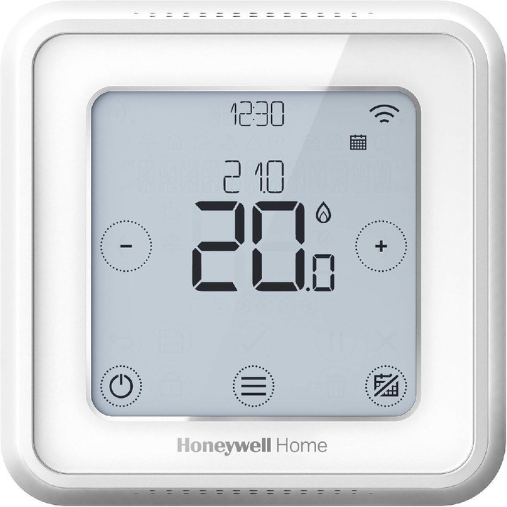 Termostat de camera digital, Honeywell Home T6 Smart WiFi, Alb