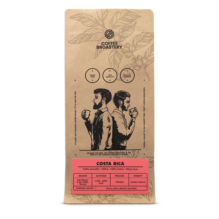 Kávé Szemes Kávébab, Coffee Broastery Costa Rica San Rafael, Kávé Frissen Pörkölt Premium, Arabica 1kg