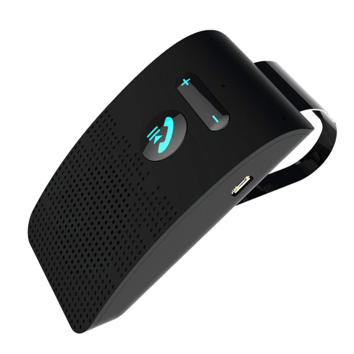Kit Auto Bluetooth, Conectivitate Multi-Dispozitiv, Supresie Zgomot, Negru