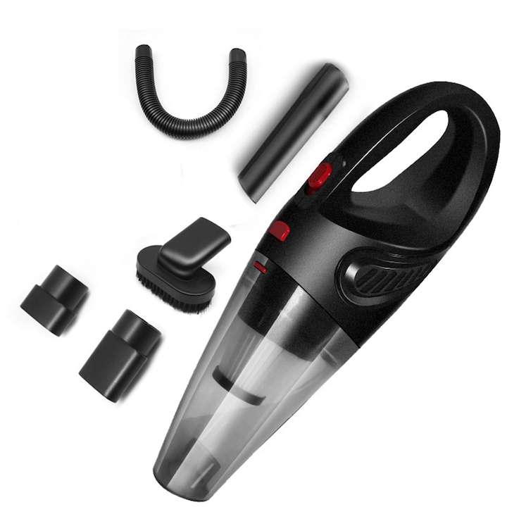 Aspirator auto portabil fara fir, reincarcabil, aspirare puternica de 8000PA, aspirator de praf si suflanta de aer 3 in 1 si pompa manuala, pentru masina, tastatura, cu umflare/dezumflare