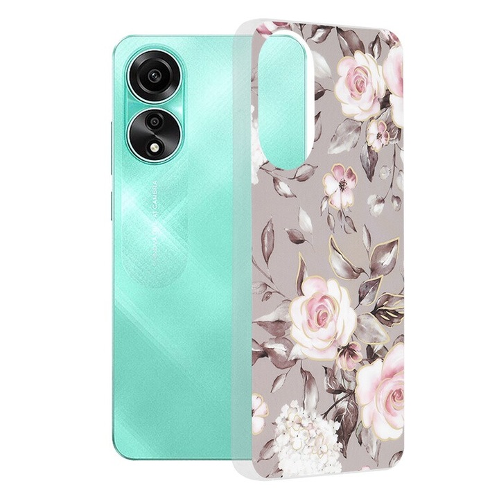 Калъф за Oppo A78 4G, Smartphosis Marble, Bloom of Ruth Gray