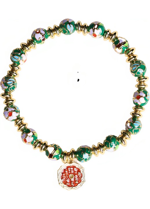 Bratara handmade Cloisonne, cupru, Multicolor, 12x11x1cm, pentru femei