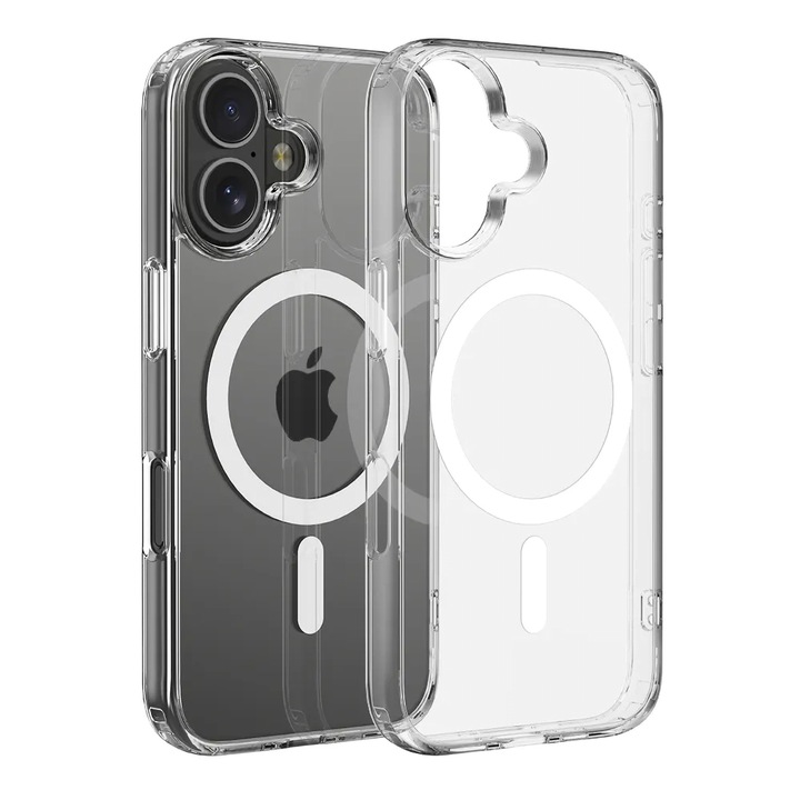 Капак за iPhone 16, Magsafe съвместим, Anti-Shock, Transparent