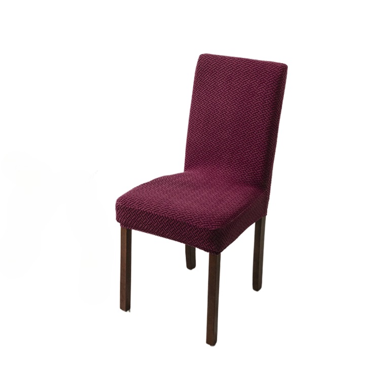 Üléshuzat, sötétvörös, elasztikus, poliészterből, méretei 57x37cm, készlet 1 db