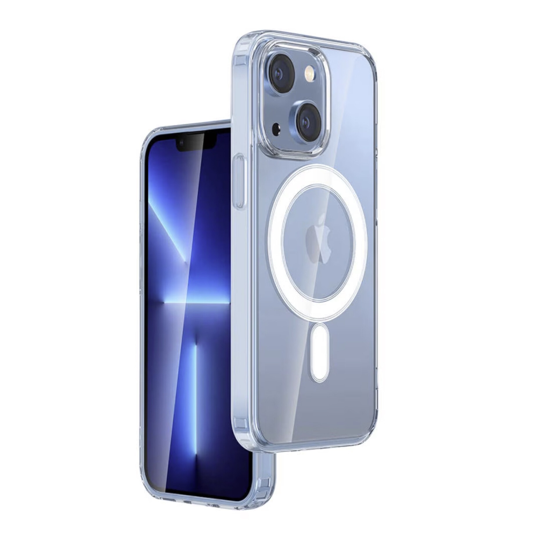 Husa pentru Iphone 15 Plus, compatibila Magsafe, Antisoc, Transparenta
