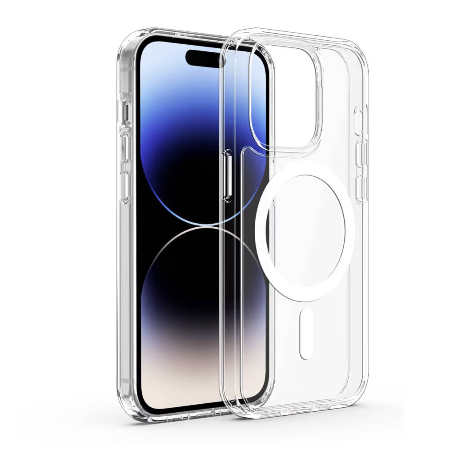 Husa pentru Iphone 15 Pro Max, compatibila incarcare wireless, Antisoc, Transparenta
