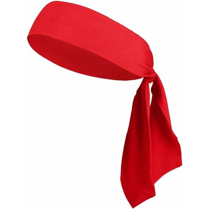 Bandana de fitness Enforose, tehnologie anti-alunecare, material respirabil, ajustabil, rosu