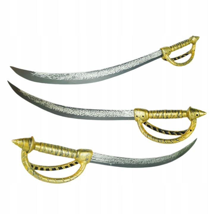 Sabie, Korbi, Din Plastic De Inalta Calitate, Autentic, Realist, 65 cm, Gri, Auriu