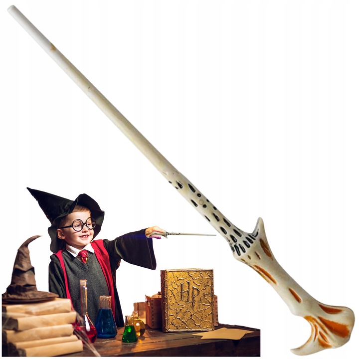 Bagheta De Vrajitor, Korbi, Lord Voldemort, Material Plastic De Inalta Calitate, Maner Distinctiv Osos, Ideala Pentru Petreceri Tematice Si Evenimente, Lungime 29, 5 cm