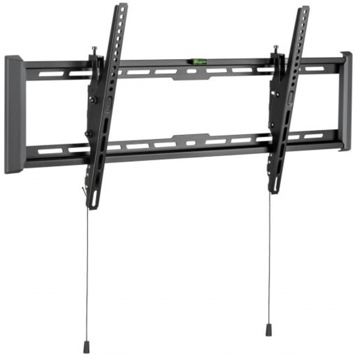 Стойка за телевизор KIVI HEAVY 48T, Стенна, Регулируема, 43 -90", до 75 кг, Тънка, Черен